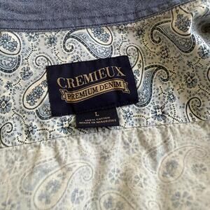 Cremiuex blue and white paisley button-up shirt #paisleystyle